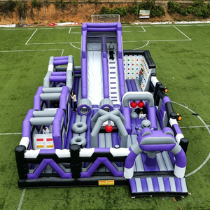 Parcours d'obstacles gonflable géant OEM, château gonflable commercial en PVC avec toboggan pour les festivals et les cé<span class=keywords><strong>l</strong></span>ébrations en plein air - Product Image 1