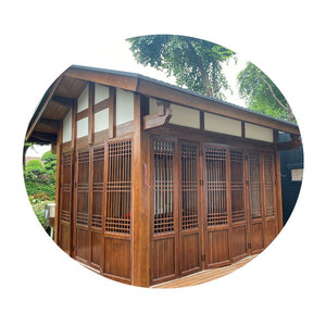 Pabellón de madera personalizado para jardín, estilo chino, rectangular, portátil, para uso como sala de té al aire libre. - Product Image 1