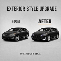Kit carrosserie modifié pour Toyota Venza 2009-2016 Facelift – Ensemble de style extérieur comprenant pare-chocs avant et arrière, calandre, phares et feux arrière