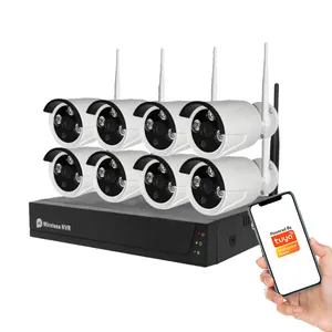 Ptz Беспроводная система видеонаблюдения Wifi Nvr Kit 8 камер 8ch 3mp Bullet система камер безопасности