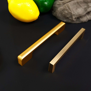 Simple Modern Zamak Steel <strong>Handle</strong> Brushed Furniture Kitchen Cabinet Door <strong>Copper</strong> <strong>Handles</strong> - Product Image 4