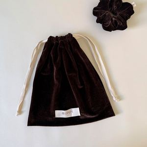 High-quality Soft Gift Packaging Dust Bag Customized Logo Printing Velvet <b>Drawstring</b> Bag - Product Image 3