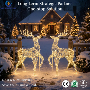 Produits OEM ODM, lumières de Noël pour intérieur et extérieur, festival, IP65, motif de <span class=keywords><strong>cerf</strong></span> 3D, lumières de rue, décorations - Product Image 1