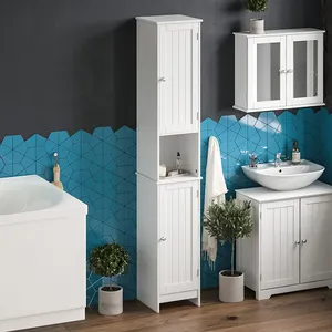 2023 Luxury Wood American Shallow Narrow <strong>Bathroom</strong> Furniture Thin <strong>Tall</strong> Shelf <strong>Storage</strong> Cabinet for <strong>Bathroom</strong> with Ample <strong>Storage</strong> - Product Image 1