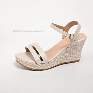 Women Wedge Open-Toe Thick-Soled Sandals Summer New European American Style <b>Large</b> Platform Roman Sandals - Product Image 6