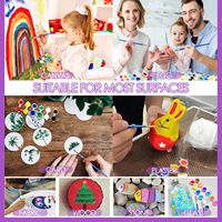 Bandes de peinture acrylique hexagonales Panwenbo 3 ml pour enfants, 12 couleurs, pots de peinture avec rangement pour enfants