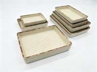 Assiette carrée rustique en mélamine sans BPA, écologique, résistante au lave-vaisselle, minimaliste, 7,5 pouces, pour fête japonaise, vente en gros