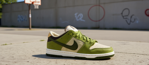 <span class=keywords><strong>Nike</strong></span> Dunk Low SB Matcha Green Chaussures de basket-ball décontractées unisexes à lacets en faux daim à bout rond et semelle extérieure en caoutchouc - Product Image 2
