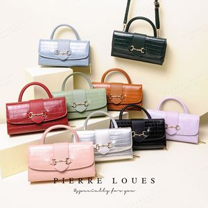 Bolso de Mano con Estampado de Cocodrilo Pierre Loues para Mujer, Forma Cuadrada, Cierre de Cordón, Bolso Pequeño Moderno, Bolso Bandolera - Product Image 2