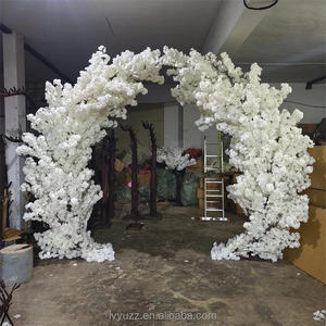 Arche de Noël en soie et plastique écologique, arbres de fleurs de <span class=keywords><strong>cerisier</strong></span> artificiels blancs et roses pour événements de mariage - Product Image 4