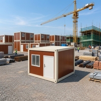 Maison préfabriquée en conteneur modulaire, unité mobile portable en panneaux sandwich d'acier pour chantier, bureau ou camp