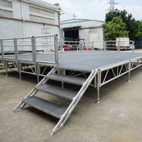 Scène Portable en Alliage d'Aluminium Haute, Montage Rapide et Facile, pour Concerts et Événements