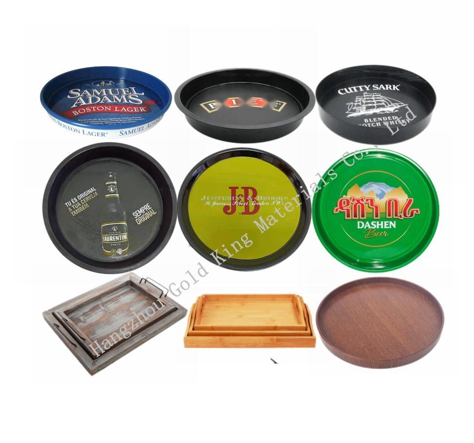 Set Di 2 Vassoi Da Portata Rotondi, Diametro 40 Cm, Superficie - 12