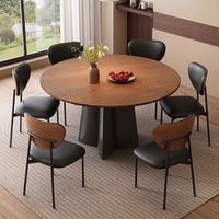 Table à manger ovale moderne en bois massif avec centre rotatif pour la maison et l'hôtel – Vente en gros