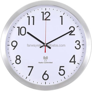Reloj de Pared Analógico Atómico, Reloj de Pared con Control por Radio, Reloj de Pared con Marco de Aluminio para el Hogar, la Escuela y la Oficina - Product Image 1