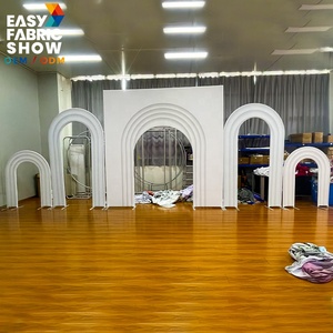 Portable Tension Fabric Arched <strong>Backdrop</strong> Set U-shape Arch Wall for Birthday <strong>Party</strong> Wedding <strong>Backdrop</strong> - Product Image 2