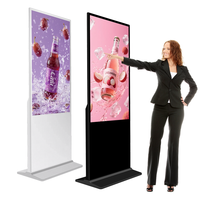 Pantalla LCD de Señalización Digital de 49 Pulgadas, Vertical, con Soporte, Reproductor Multimedia, Tipo Tótem, para Interiores, para Supermercados