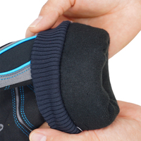 Gants de moto d'hiver HAIYI, demi-doigts, avec sangle de poignet réglable, fermeture à boucle, paume antidérapante, protection UV, antichoc