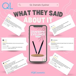 QL แดรามีติก อายไลเนอร์ 1 กรัม ฮาลาล ให้ความคมชัดสีดำเข้มแบบกันน้ำ ด้วยดีไซน์แบบปากกา ไม่เลอะเปื้อน - Product Image 3