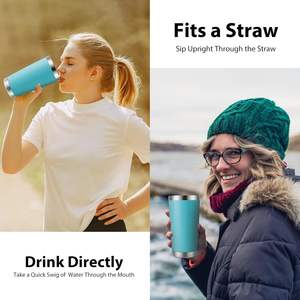 Gobelet isotherme en acier inoxydable 20 oz à double paroi, tasse de voyage sous vide avec couvercle, réutilisable, léger, sans BPA, pour café - Product Image 2