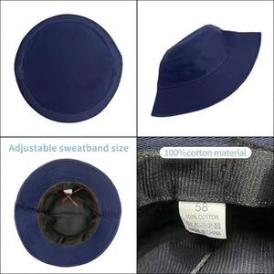 Sombrero de Pescador Personalizado para Viajes, de Color Sólido, para Hombre y Mujer, de Ala Ancha y Copa Plana, de Verano, con Forro de Satén de Algodón, para Mujer - Product Image 3