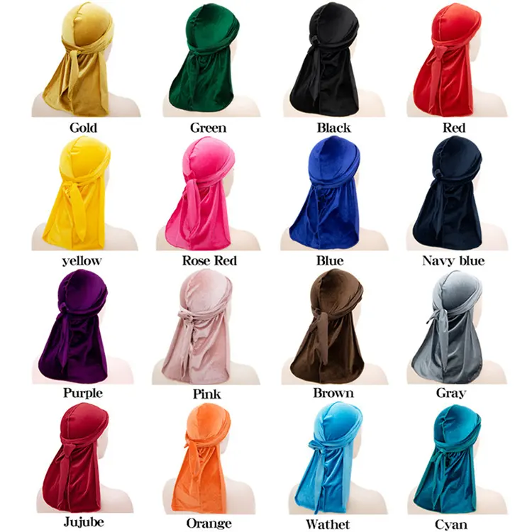 2021 Korean Hairband Velvet Long Hip Hop Fabric Unisex Fashion Designer Bonnets And Headbands