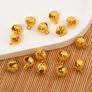 Tête de tigre plaqué or cloches décoration de noël personnalisée <span class=keywords><strong>trompette</strong></span> pendentif accessoires cloche pour arbre de noël - Product Image 3