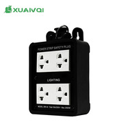 XUANQI XQ-F11 prise de courant industrielle noir étanche prises électriques avec 2 prises ca 16a courant nominal