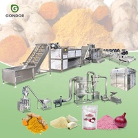 Machines industrielles pour l'ail et le gingembre, lignes de production d'oignons, équipements de traitement de la poudre de curcuma