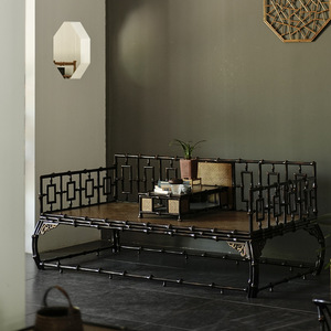 Ming Style Bamboo Luohan <b>Bed</b> Handmade Chinese <b>Antique</b> Meditation Chair Living Room Furniture - Product Image 3