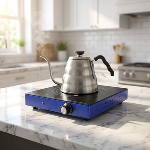 Fornello Elettrico Portatile da 2000W con <span class=keywords><strong>Piano</strong></span> Cottura in Vetro Ceramico da 185mm per Tè, Zuppe e Cucina Domestica - Product Image 1