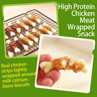 Biscuits enveloppés de poulet, friandises dentaires sans additifs pour chiens, approvisionnement direct d'usine