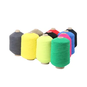 high quality polyester spandex double covered elastic yarn 2807575 soft hand feel yarn for elastic tape making machine