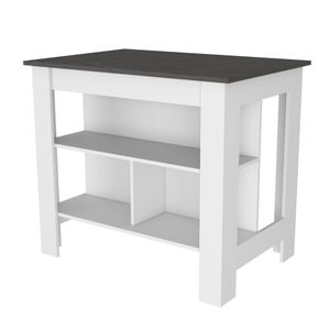 Ensemble de cuisine 2 pièces blanc : îlot de cuisine et armoire murale - Product Image 4