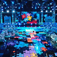 Indoor Digital Hochzeit interaktiver Tanzbodenfliesen Projektor-System Led-Video-Panels Bildschirm Anzeige interaktiver Led-Boden