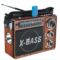 Lecteur de musique portable Waxiba Xb-471 X-Bass Hifi avec fréquence USB TF, lampe torche LED, radio AM FM SW 3 bandes
