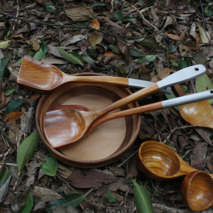 Wooden Spoon And Spatula Kit 5 Pieces Nonstick Heat Resistant For Cooking Stir Frying Home Use - Product Image 2