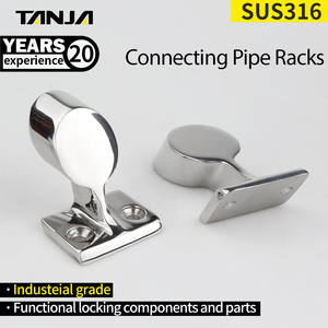 Support de connexion en métal 316 en acier inoxydable personnalisé d'usine pour les pièces de voie d'angle de supports de tuyau de connexion d'angle de matériel de bateau - Product Image 4