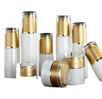 Flacon cosmétique en verre givré transparent de 30 ml pour crème pour le visage, bouchon à vis, logo personnalisé, emballage imprimé à l'écran