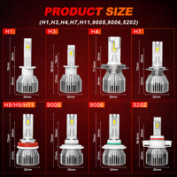 Ampoule de phare LED haute puissance NAOEVO Rocket 110W 12000LM pour A5 Accord H4/H15/H13/H11/H7 12V IP68 étanche