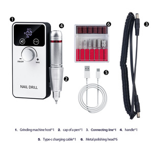 Perceuse à ongles portable rechargeable 45000 tr/min, polisseuse électrique haute vitesse pour le retrait du gel et la manucure - Product Image 6