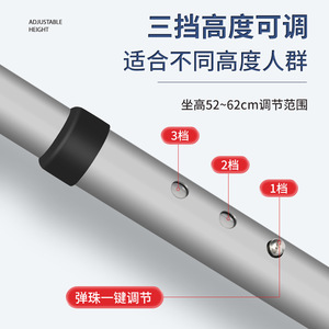 Chaise de toilette Kangshile avec roulettes, pliable, portable, pour personnes âgées, usage intérieur, antidérapante - Product Image 3