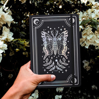Carnet A5 ligné horizontal, couleur argent laser, thème Tarot, pour le marché international, avec valeur esthétique élevée, journal personnalisable avec logo, promotionnel en papier ligné