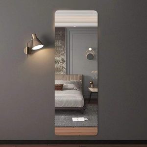 Home Decor Self Adhesive Non-Glass Custom Acrylic Plastic Durable <b>Mirror</b> <b>Wall</b> Sticker Silver 2mm Modern Minimalist Bathroom - Product Image 2