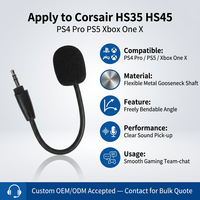 Microphone de remplacement pour casques de jeu Corsair HS35 et HS45 PS4 Pro PS5 Xbox One X Ordinateur PC 3,5 mm avec suppression du bruit