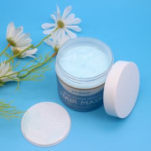 Crème de soin capillaire à l'huile de cheveux marocaine biologique végane avec logo personnalisé, masque capillaire nourrissant au peptide de cuivre bleu avec étiquette privée - Product Image 4