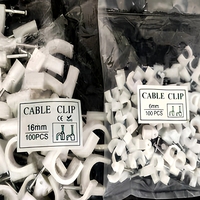 Direct Deal 12mm Fine Nylon Cable Clips Solution de gestion des câbles en plastique bon marché et de haute qualité