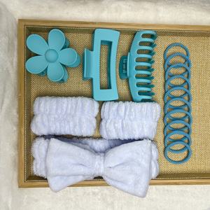 Ensemble de 16 pièces de grands bandeaux doux multicolore, <span class=keywords><strong>ceinture</strong></span> élastique mate givrée pour les cheveux et le lavage - Product Image 4