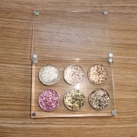 Vente en gros de 6 couleurs d'ombre à paupières en plastique riche en pigments, paillettes métalliques claires, personnalisez votre propre palette d'ombres à paupières design