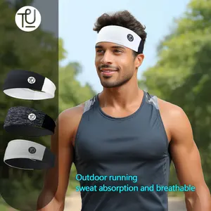 TU Yoga Stretch Designer Non Slip Breathable Cycling Hair Band Wide Man Sport Head Band Exercise Fitness Headband Athletic Thin